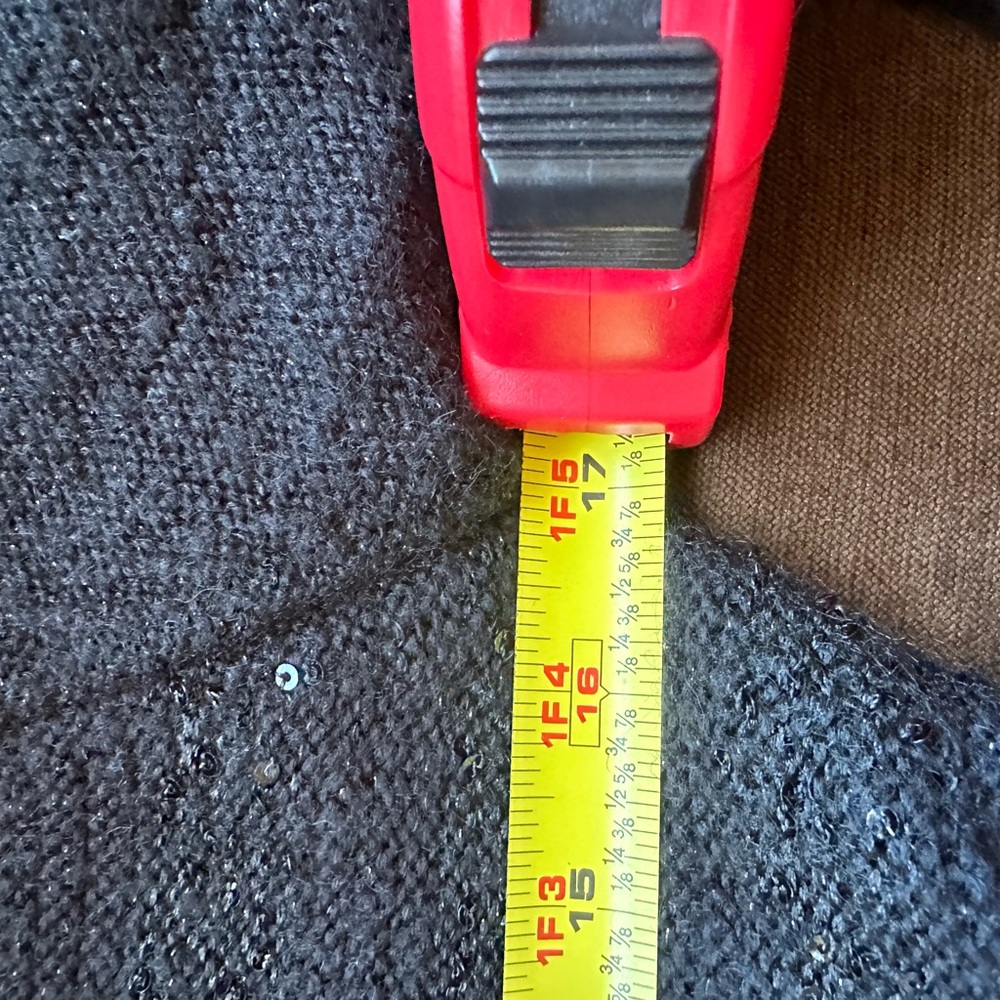 Cherokee Black Strips Sequence No Button Cardigan… - image 7